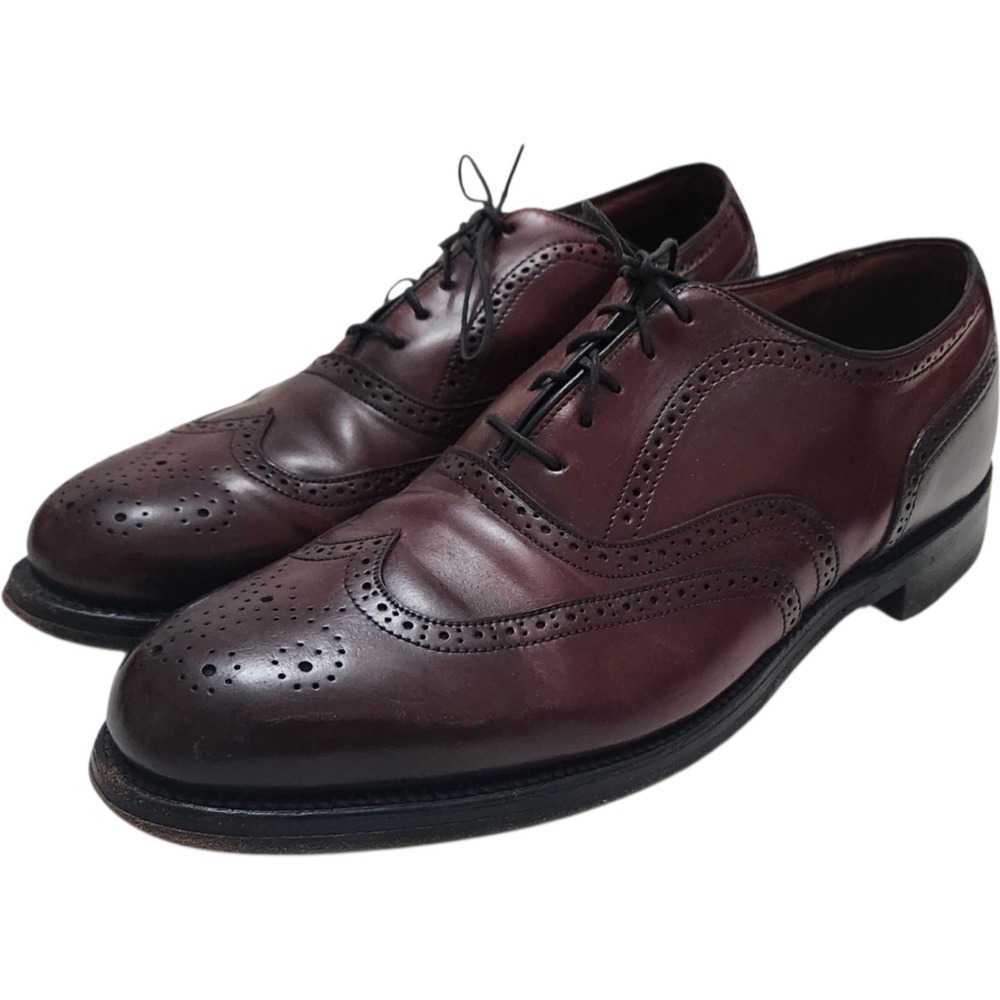 Crown Windsor by Bostonian Mens Burgundy Leather Wingtip Brogue Oxford Shoes 11